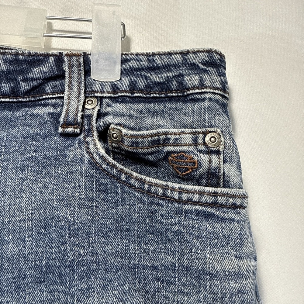 Harley Davidson Bootcut Jeans Womens Size 14L Denim Motorcycle - Picture 7 of 16